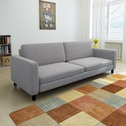 vidaXL Sofa 3 osbowa jasnoszara tkanina vidaXL 244302