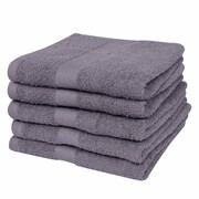 vidaXL Ręczniki, 5 szt., bawełna, 500 g/m², 70x140 cm, antracytowe vidaXL 130602
