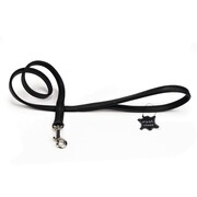 Beeztees Smycz spacerowa Active, czarna skóra, 100x2,2 cm, 745886 Beeztees 745886