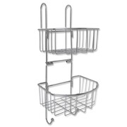 vidaXL Metalowa półka z dwoma wieszakami vidaXL 141142