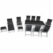 vidaXL Zestaw mebli do ogrodu, 12 elementów, aluminium vidaXL 40796
