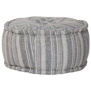 vidaXL Okrągły puf bawełniany ze wzorem, 50 x 25 cm, niebieski vidaXL 246583