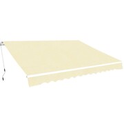 vidaXL Markiza zwijana ręcznie, 400 cm, kremowa vidaXL 275572