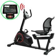 vidaXL Poziomy rower treningowy, programowalny, masa obrotowa 10 kg vidaXL 91446