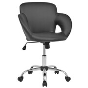 vidaXL Hoker barowy obrotowy, sztuczna skóra, czarny, vidaXL 244159