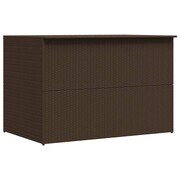 vidaXL Skrzynia ogrodowa z polirattanu, 150 x 100 x 100 cm, brązowa vidaXL 44246