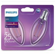 Philips LED Żarówki świeczki Classic, 2 szt., 2 W, 250 lumenów Philips 929001238371