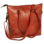 vidaXL Damska torebka shopperka z prawdziwej skóry, jasnobrązowa vidaXL 133313