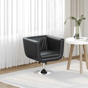 vidaXL Fotel barowy ze skóry syntetycznej, czarny vidaXL 240041