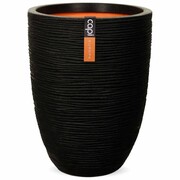 Capi Elegancka donica Nature Rib, 46x58 cm, czarna, PKBLR783 Capi PKBLR783