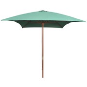 vidaXL Parasol ogrodowy, 200x300 cm, drewniany stelaż, zielony vidaXL 42959