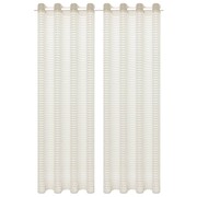 vidaXL Tkane zasłony w paski, 2 szt., 140 x 225 cm, kremowe vidaXL 133192