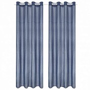 vidaXL Tkane zasłony w paski, 2 szt., 140 x 175 cm, niebieskie vidaXL 133203