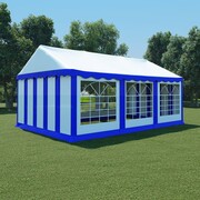 vidaXL Namiot ogrodowy, imprezowy pawilon PVC, 4x6 m, niebiesko-biały vidaXL 274959