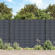 vidaXL Osłona na płot siatka PCV ciemnoszara (70 x 0,19 m) vidaXL 41617