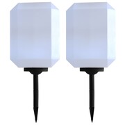 vidaXL Lampy solarne na zewnątrz, 2 szt., LED, 30 cm, białe vidaXL 44464