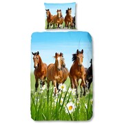 Good Morning Zestaw pościeli 5316-P HORSES, 135 x 200 cm, kolorowy Good Morning 5316.99.08