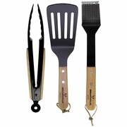 Gusta Zestaw akcesoriów do grilla, 3 elementy, drewno, metal, 03250070 Gusta 03250070