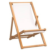 vidaXL Leżak, drewno tekowe, 56 x 105 x 96 cm, kremowy vidaXL 43802