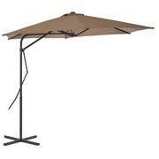 vidaXL Parasol ogrodowy na słupku stalowym, 300 cm, kolor taupe vidaXL 44888