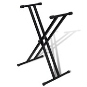 vidaXL Statyw pod keyboard, podwójny, regulowana wysokość, kształt X vidaXL 70030