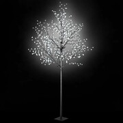 vidaXL Kwitnące drzewko świąteczne, IP44, 300 cm, białe LED vidaXL 50686