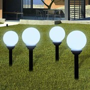 vidaXL Ogrodowe lampy solarne LED 15cm, 4szt z uziemieniem Spike vidaXL 40863
