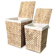 vidaXL Kosze na pranie, 2 szt., hiacynt wodny vidaXL 245488