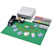 vidaXL Zestaw do gry w pokera i blackjacka, 600 żetonów laserowych, aluminium vidaXL 80186