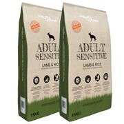 vidaXL Sucha karma dla psów Adult Sensitive Lamb & Rice, 2 szt., 30 kg vidaXL 275192