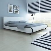 vidaXL Łóżko ze sztucznej skóry, 180 x 200 cm, białe vidaXL 242415