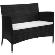 vidaXL Sofa ogrodowa z polirattanu 106x60x84, czarna vidaXL 42582