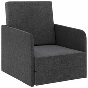 vidaXL Rozkładany fotel tapicerowany 59,5x72x72,5 cm ciemny szary vidaXL 243649