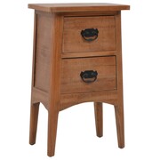 vidaXL Szafka nocna z litego drewna jodłowego, 40x29x68 cm, brązowa vidaXL 246123