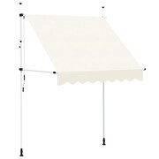 vidaXL Markiza zwijana ręcznie, 200 cm, kremowa vidaXL 143694