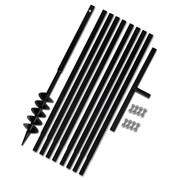 vidaXL Świder glebowy z uchwytem, 100 mm, z rurą przedłużającą, 9 m, stal vidaXL 270520