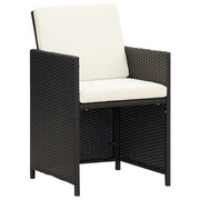 vidaXL Krzesła ogrodowe, 52x56x85 cm, 2 szt., polirattan, czarne vidaXL 42559