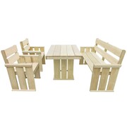 vidaXL Zestaw mebli ogrodowych, 4 cz., impregnowane drewno sosnowe FSC vidaXL 43262