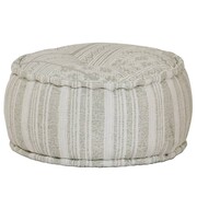 vidaXL Okrągły puf bawełniany ze wzorem, 50 x 25 cm, zielony vidaXL 246584