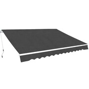 vidaXL Markiza zwijana ręcznie, 450 cm, antracytowa vidaXL 275568