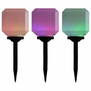vidaXL Sześcienne lampy solarne na zewnątrz, 3 szt., LED, 20 cm, RGB vidaXL 44465