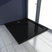 vidaXL Brodzik prysznicowy prostokątny ABS czarny 80 x 90 cm vidaXL 141457