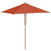 vidaXL Parasol ogrodowy na drewnianym słupku, 150 x 200 cm, terakota vidaXL 44538