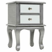 vidaXL Lustrzana szafka nocna, MDF i szkło, 34,5 x 30 x 50 cm vidaXL 246658
