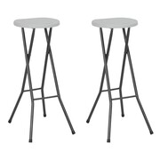 vidaXL Składane krzesła barowe, 2 szt., HDPE, 35x44x80 cm, białe vidaXL 44562