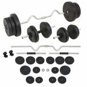 vidaXL Sztanga i hantle z zestawem obciążeń, 60 kg vidaXL 91403