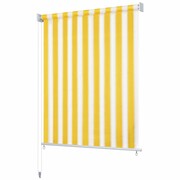 vidaXL Roleta zewnętrzna, 140x140 cm, żółto-białe pasy vidaXL 43528