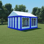 vidaXL Namiot ogrodowy z PVC, 4x4 m, niebiesko-biały vidaXL 274958