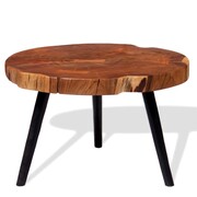 vidaXL Stolik kawowy plaster drewna akacjowego (55-60) x 40 cm vidaXL 243957