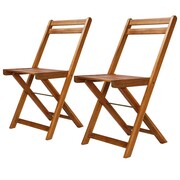 vidaXL Krzesła bistro, 2 szt., lite drewno akacjowe, 40 x 51 x 80 cm vidaXL 44012
